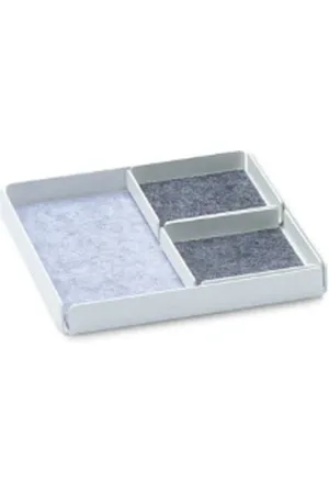 Juwelen Set Of 3 White Grey Jewellery Rest X Organizer Tray