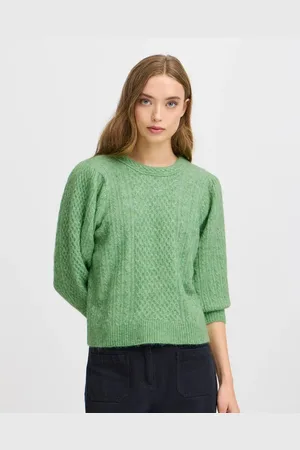 Atelier Rêve Irazora Alpaca Knit Jumper - Green / S