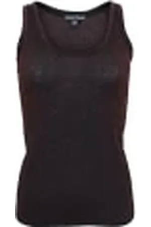Black Colour Lurex Top - Coffee - S/m