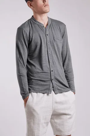 Daniele Fiesoli Grey Button Closure Long Sleeve Shirt - Medium