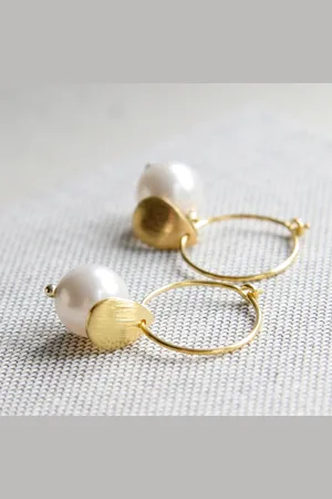 My Hart Beading Hoop Earrings - Gold