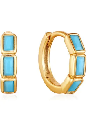 ANIA HAIE Turquoise Huggie Hoop Earrings