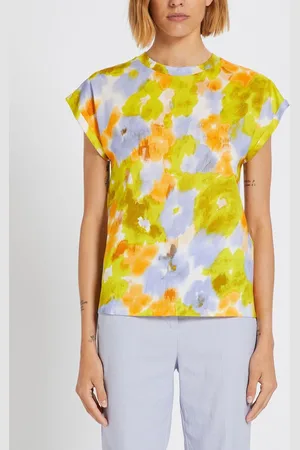 MARELLA Printed Cap Sleeves T Shirt - S