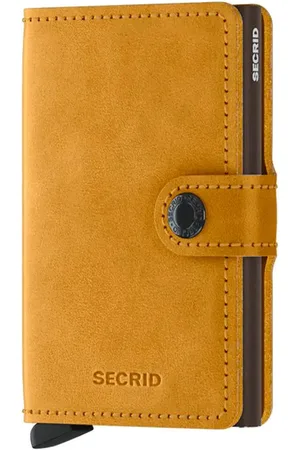 Secrid Mini Leather Wallet - Vintage Ochre