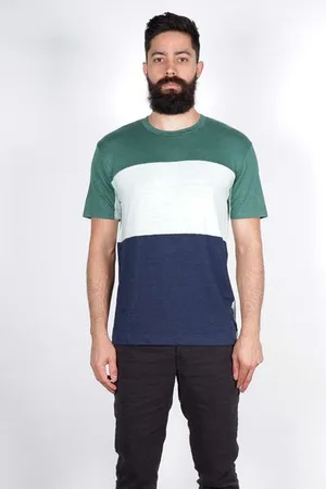 Daniele Fiesoli And Navy Block Striped T Shirt - Double Extra Large