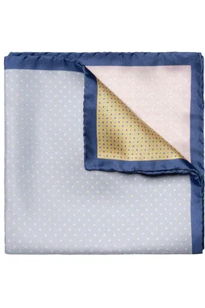 Eton - Geometric Print Silk Pocket Square 10001137121 - One Size