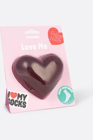 Eat my socks Chaussettes Coeur Rouge Lurex