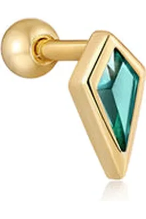 ANIA HAIE Teal Sparkle Emblem Stud Earrings