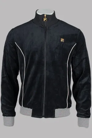 Fila Bosa Velour Track Top In / Whitecap Gray - | 2xl