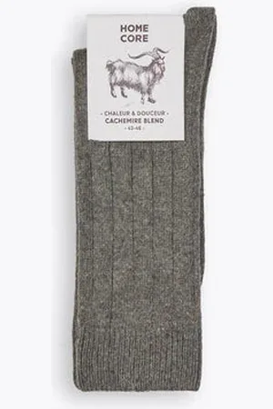 Homecore Chaussettes Cashmere Blend Socks - Neutral - Gris / 39 - 42