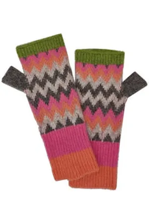 NOOKI DESIGN Dora Chevron Wristwarmer- Mix - One / Mix / 29% Acrylic/28% Nylon/20% Wool/19% Polyester/4% Elastane