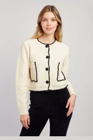 Derhy Dalaba Sequin Detail Cardigan - Red / M