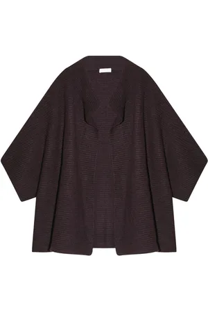 cashmere-fashion-store Engage Kaschmir Offene Poncho Jacke - One Size / Beige