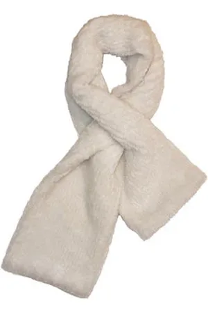NOOKI DESIGN Rivington Faux Fur Scarf - One / Cream / 100% Polyester