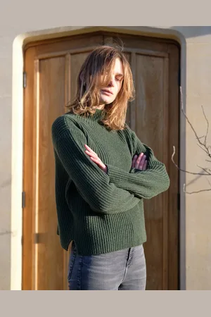 Bibico Matilda Ribbed Wool Jumper - Rosemary - Medium