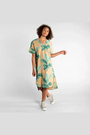 Dedicated Kaftan Lysekil Khaki Leaves - Xtra Small