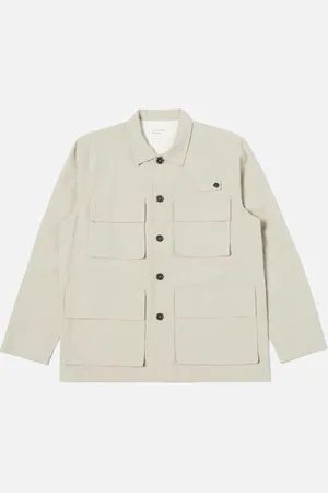 Universal Works Veste Photographers Jacket Tech Linen Fabrica - M / Beige