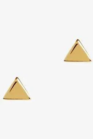 Matthew Calvin Triangle Stud Earrings - Gold