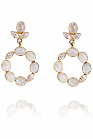 Atelier Mon Bianca Mist Hoops - Gold, Grey, White