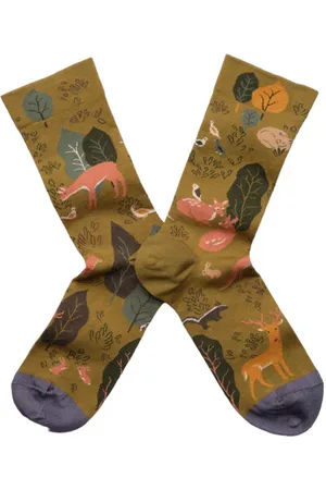 Bonne Maison Socks Mid Calf Faune Absinthe - Uk 3-5 / 36-38