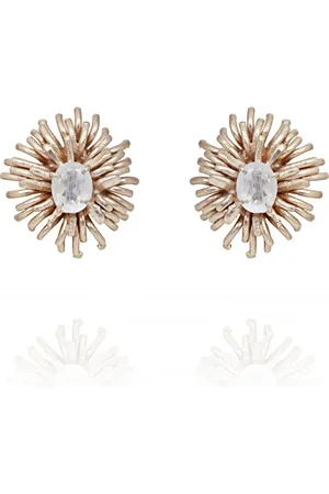 Atelier Mon Golden Moonstone Sea Flower Studs - Onesize