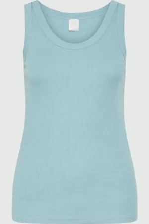 MARELLA Sky Cotton Basic Ribbed Vest - M