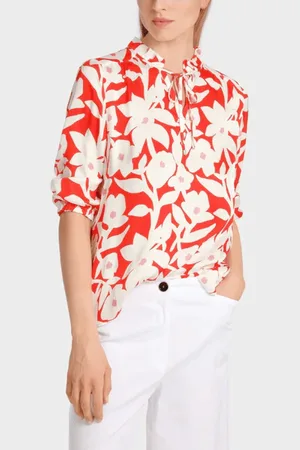 Marc Cain Viscose Blouse With Print Wa 51.09 W18 Col 223 - 1
