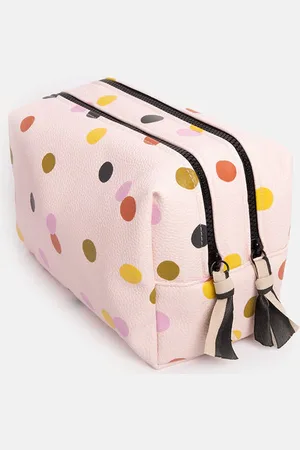 Caroline Gardner Pale Dotty Large Travel Wash Bag