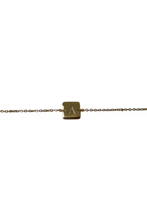 ATELIER Bracelet Avec Lettre Gravée Plaqué Or Hiragana - A