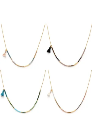 AMANO Japanese Seed Bead Necklaces - Champagne