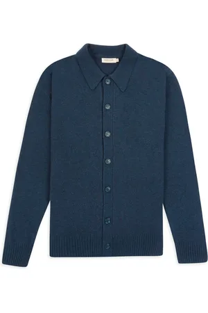 Burrows & Hare Collared Knitted Cardigan - - Xl