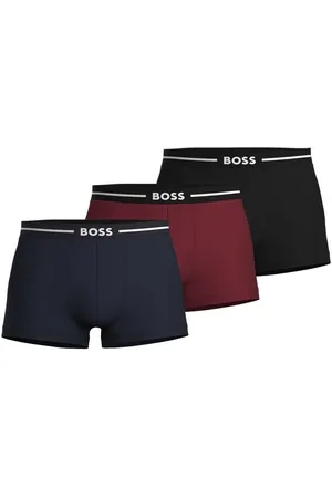 HUGO BOSS Boss - 3-pack Of Organic Stretch Cotton Trunks With Logo Waistbands 50499390 970 - S