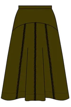 NOOKI DESIGN Elisa Skirt - S / Khaki / 95% Polyester/5% Elastane