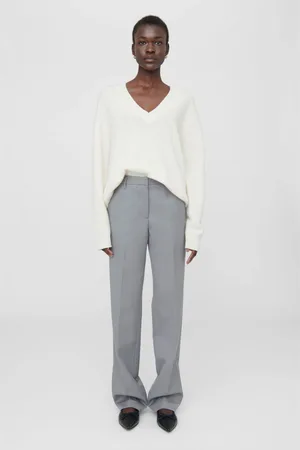 ANINE BING Classic Pant In Grey - 8 Uk
