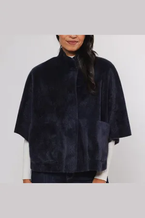 Rino & Pelle Dewi Faux Fur Cape - - Uk 10/ Eu 38