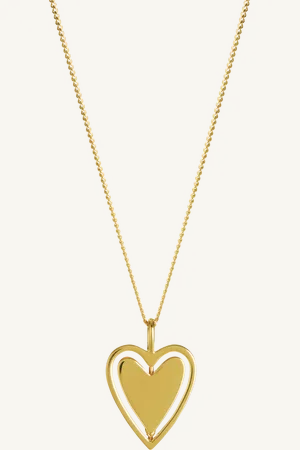 Buff Spinner Heart Necklace