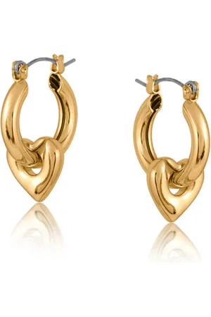 Big Metal London Heart Drop Earrings - Gemma - Gold