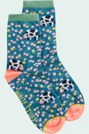 White Stuff Cow Floral Ankle Socks - Multi - Uk 6-8 Us 8.5-10.5