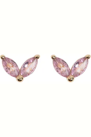 Catimini Leah Crystal Leaf Stud Earrings