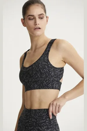 Varley Dark Mono Zebra Edris Bra - S