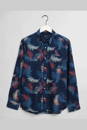 GANT Surf Palm Printed Regular Fit Shirt - S