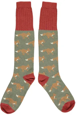 Catherine Tough 8-11 Lambswool Knee Socks Fox Dark