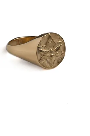Rachel Entwistle The Lunar Signet Ring - R / Vermeil - R / Vermeil