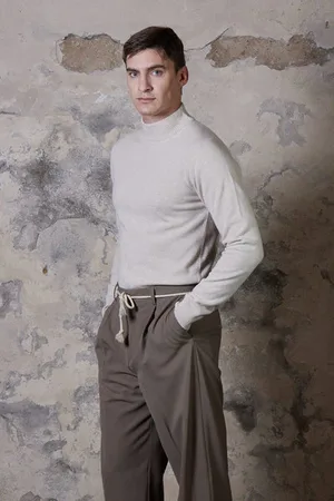 Daniele Fiesoli Italian Wool Turtle Neck Sweatshirt - Extra Large