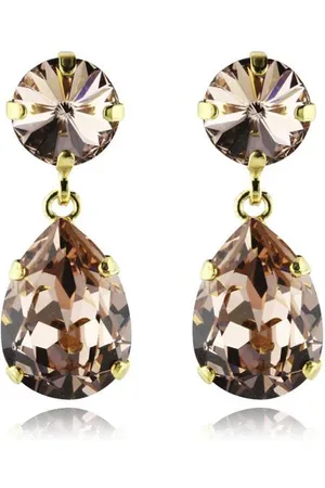 Caroline Svedbom Classic Drop Earrings - Dark Red