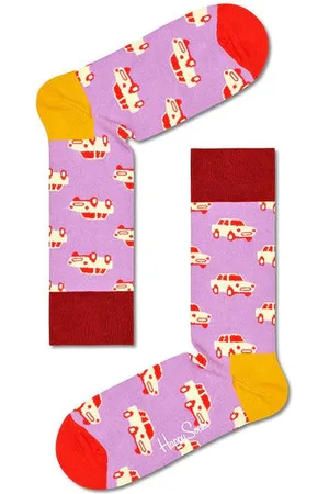 Happy Socks Car Printed Socks - One Size