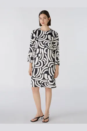Oui Short Dress & Off White - Uk 8