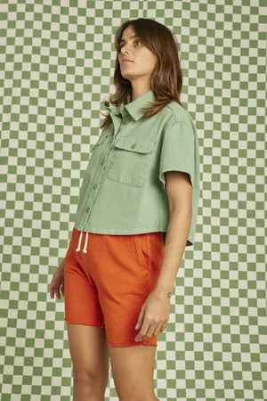 GRAINE CLOTHING Chemise Courte Verte - L