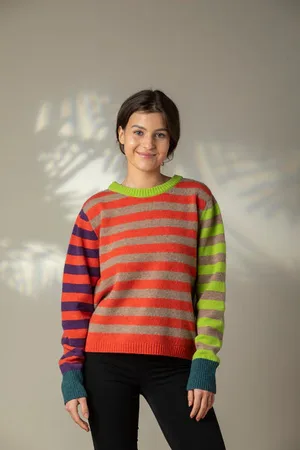 ERIBE Stobo Stripe Sweater - Luscious - Small