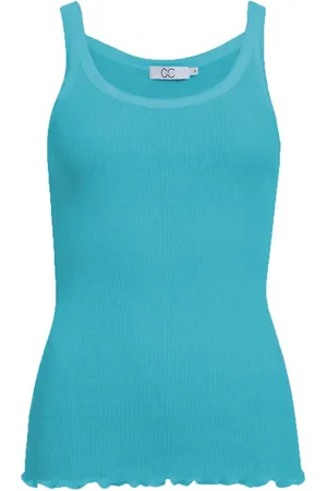 CC Heart Poppy Silk Camisole Aqua - Uk 10